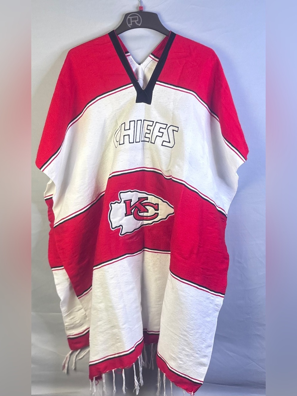 Vintage Kansas City Chiefs Mexican Poncho Sweater | One Size | Fast Shipping